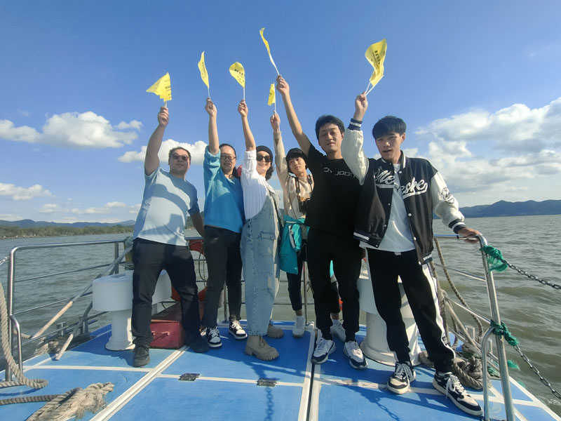 Teambuilding aan het Dongqian-meer in Ningbo